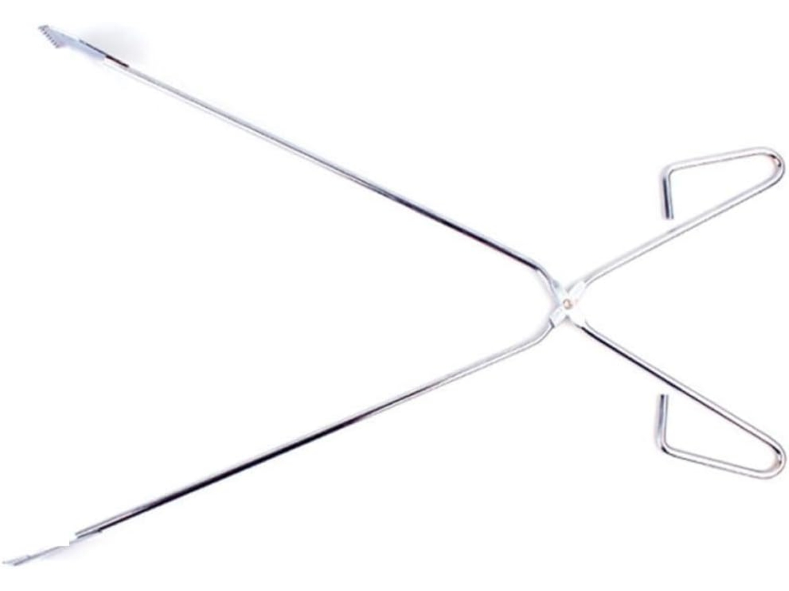 Pinças Para Churrasco Homoyoyo De 55cm Em Ferro Galvanizado Prateado, Com Clipe Resistente À Deformação, Para Cozinhar
