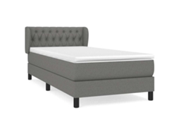 Box Spring Bed, Box Spring Beds Vidaxl Cinzeto Tecido (90 X 200 Cm)