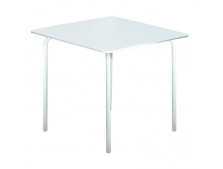 Mesa acero 80x80 cm  blanca compac 4280
