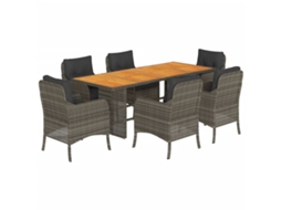 Garden Dining Set, Garden Dining Sets Vidaxl Cinzeto Rattan / Vime (n/a)
