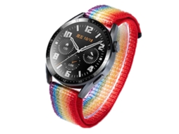Bracelete para Huawei Watch Gt 6 Pro Nylon com Fecho de Velcro Arco íris XIAOMOYU