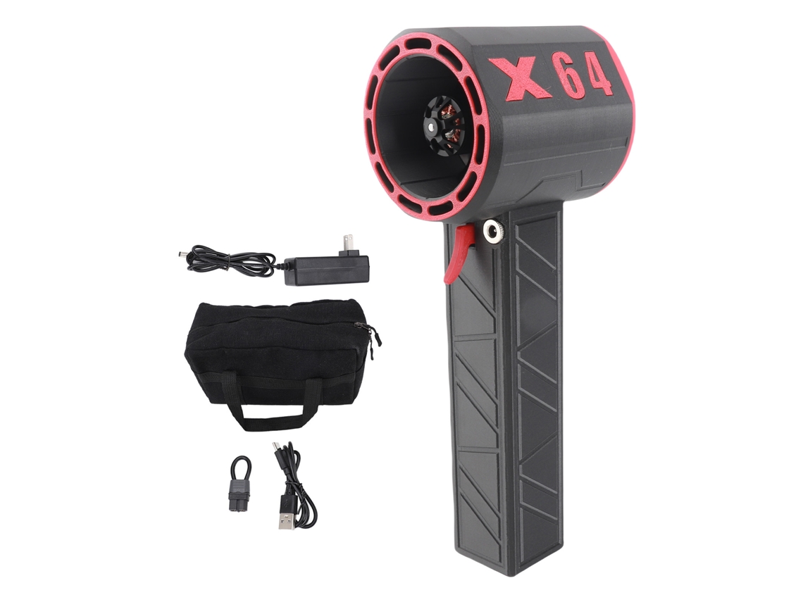 Ventilador Turbo Potente 64mm Duto 8000mah Carro Outdoor Casa