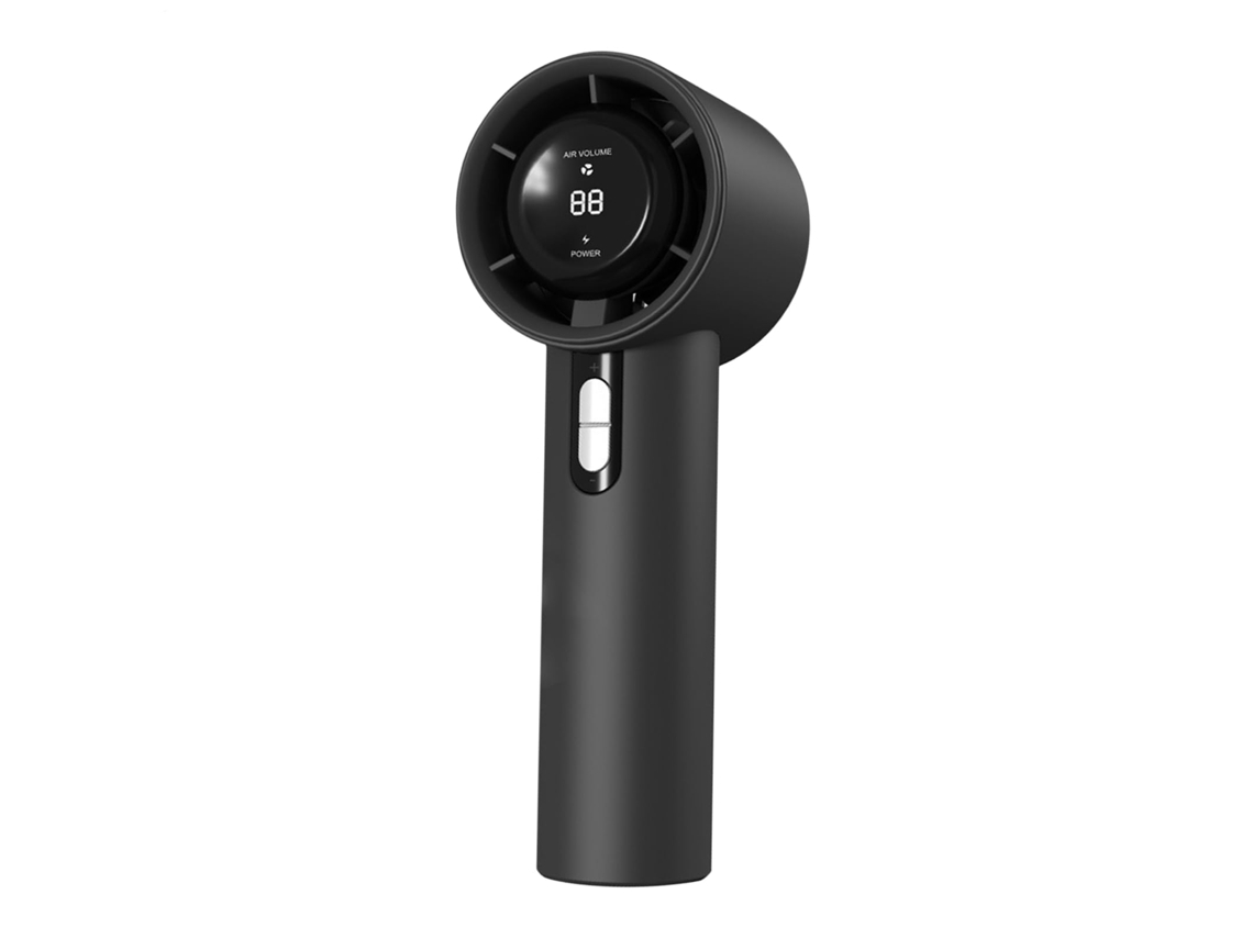 Ventilador Portátil: Visor Digital De 100 Velocidades, Recarregável Via Usb
