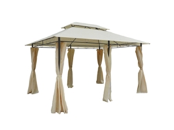 Gazebo de Jardim 3x4m com Cortinas e Cobertura CHEZMOI
