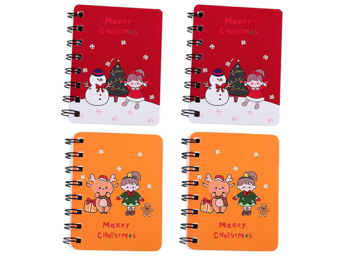 4 Unidades de Livro de Bobina de Capotamento de Natal Boneco de Neve Vermelho * 2 + Veado Amarelo * 2 AURUM