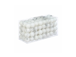 Conjunto De 96 Bolas De Natal Relaxdays, Brilhantes E Foscas, Decoração De Árvore De Natal, Plástico, Branco.