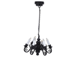 Luminária Teto em miniatura para casa de bonecas, lustre pendente para casa de bonecas