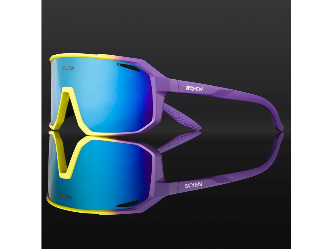 (estilo C10) Óculos De Sol Unissex Para Ciclismo Com Lentes De Polímero Semitransparentes Resistentes A Impactos E Com Proteção Uv400.