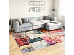 Vidaxl Tapete Lavável 190x300 Cm Patchwork Multicor