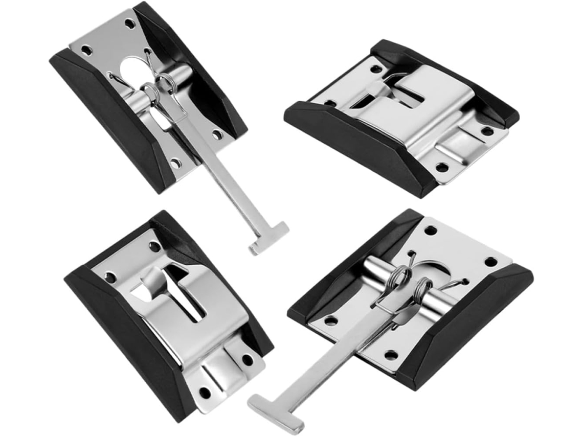 Fechos De Porta Reboque, Fácil Instalação, Aço Inoxidável, 2 Conjuntos, Suporte De Porta Rv, Ganchos De Metal Para Carga