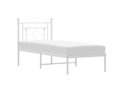 Estrutura de Cama com Cabeceira Metal Branco MAISON EXCLUSIVE 80x200 cm