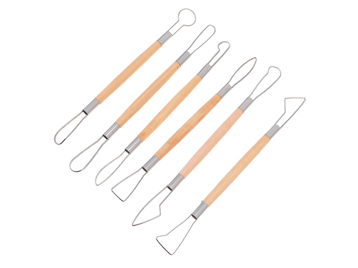 Kit Com 6 Ferramentas Para Modelagem De Argila E Cerâmica