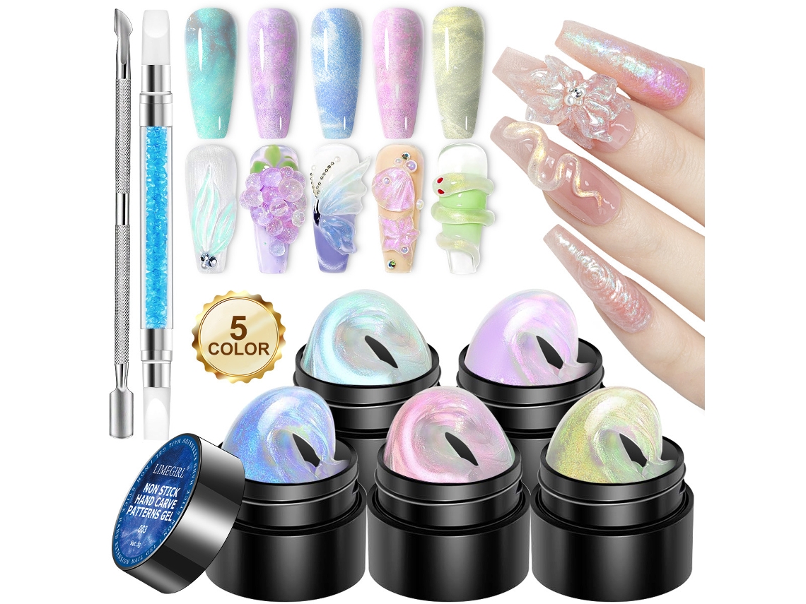 Gel Para Alongamento De Unhas Não Pegajoso, Esmalte Em Gel Esculpível, Ideal Para Modelar E Aplicar.zh696