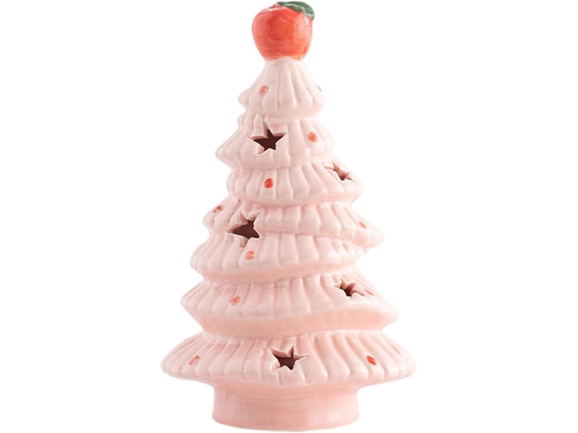 Luminária De Natal Milageto, Decoração Árvore Cerâmica Com Lâmpada E