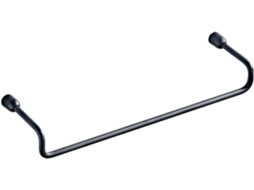 Suporte De Parede Simples E Ultrafino Para Toalhas, 30cm, Preto Prateado, Para Banheiro