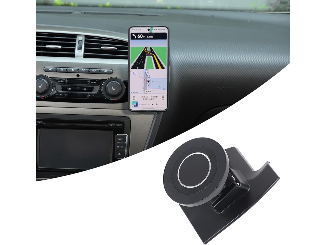 Suporte De Telefone Magnético Compatível Com Seat Leon 2008-2012, Poderoso Para Console Central Carro, Grade