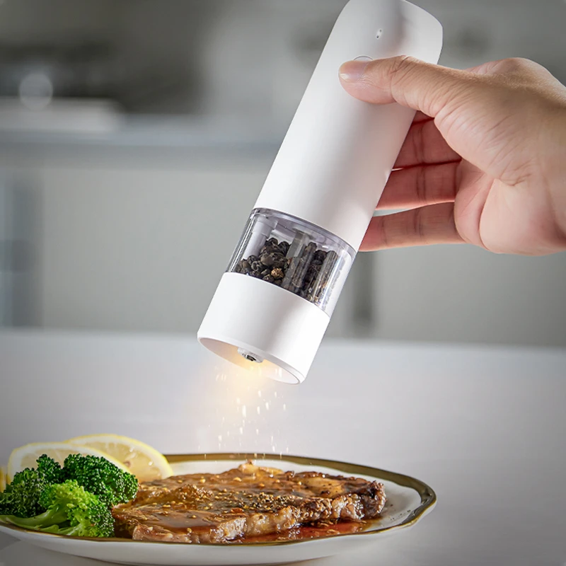 Conjunto De Moedor De Sal E Pimenta Elétrico Automático Recarregável Com Aquaforge