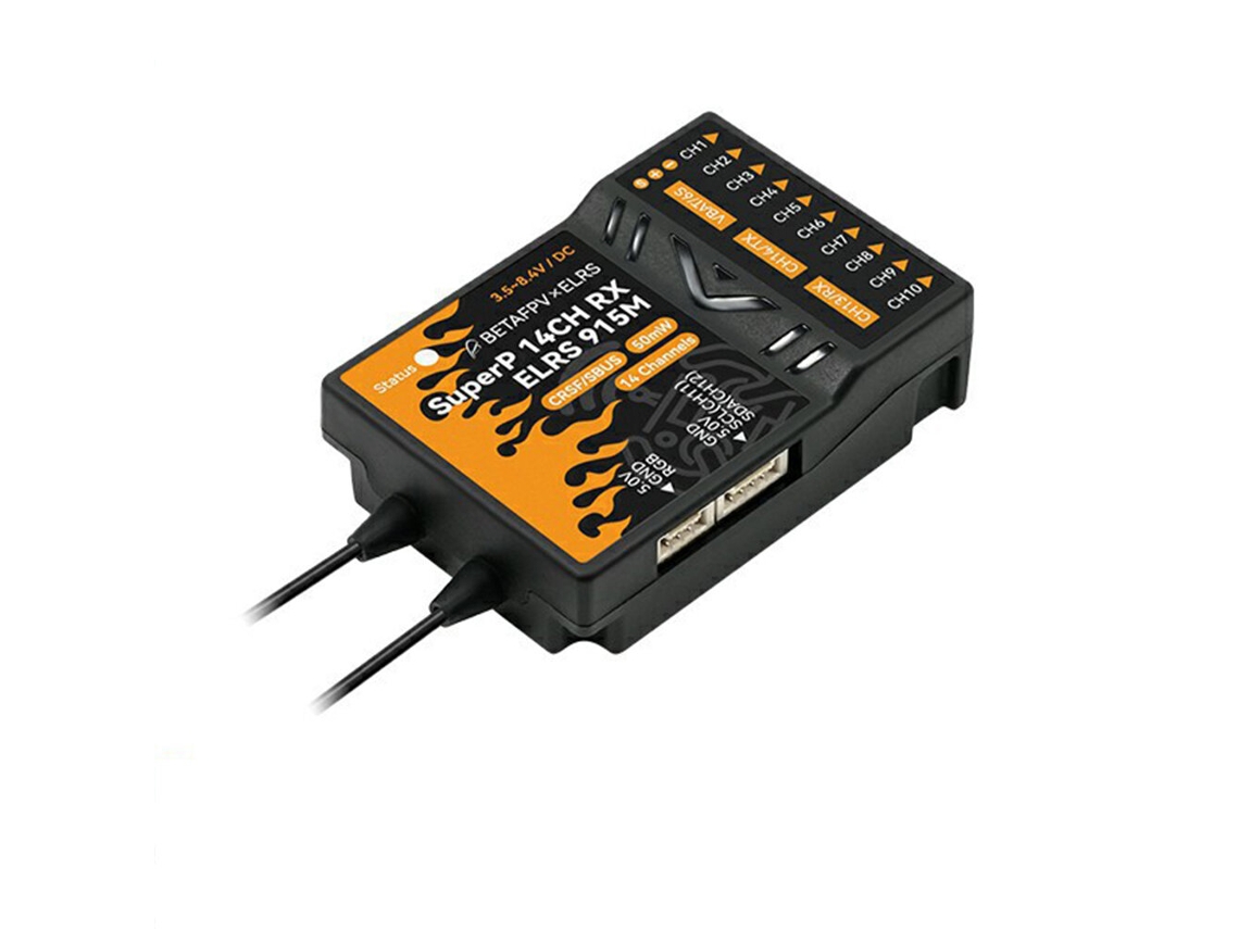 Receptor Betafpv Superp 2.4ghz 14ch Elrs Pwm Diversity com Antena Dupla e Recepção Dupla para Aeromodelos, Carros, Barcos e Drones Rc MDUG