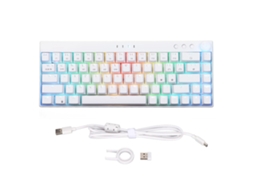 Teclado Mecânico 68 Teclas 3 Modos Rgb Bateria 1800mah N Key Rollover Switch Preto