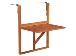 Vidaxl Mesa De Varanda Suspensa 64,5x44x80 Cm Madeira De Acácia Maciça