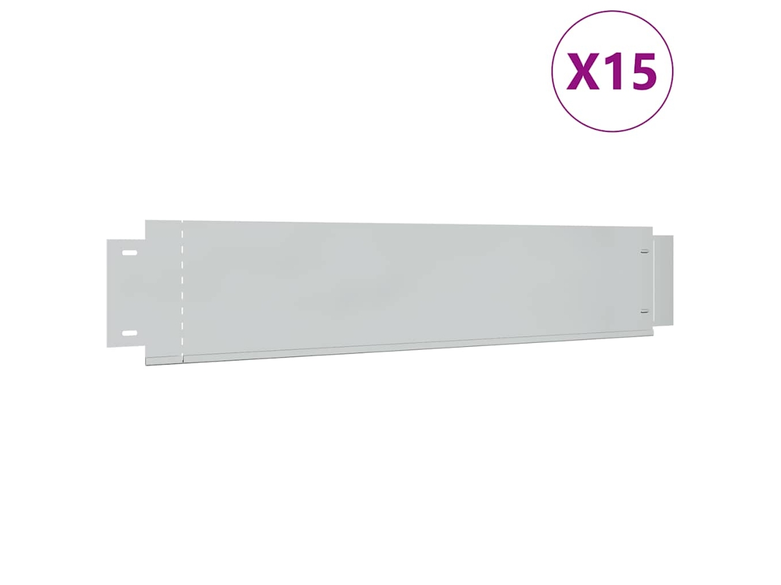 Vedação para Relvado 15 Peças Aço Galvanizado 100x20 Cm MAISON EXCLUSIVE