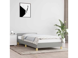Vidaxl Estrutura De Cama Sem Colchão 100x200 Cm Tecido Cinzento-claro