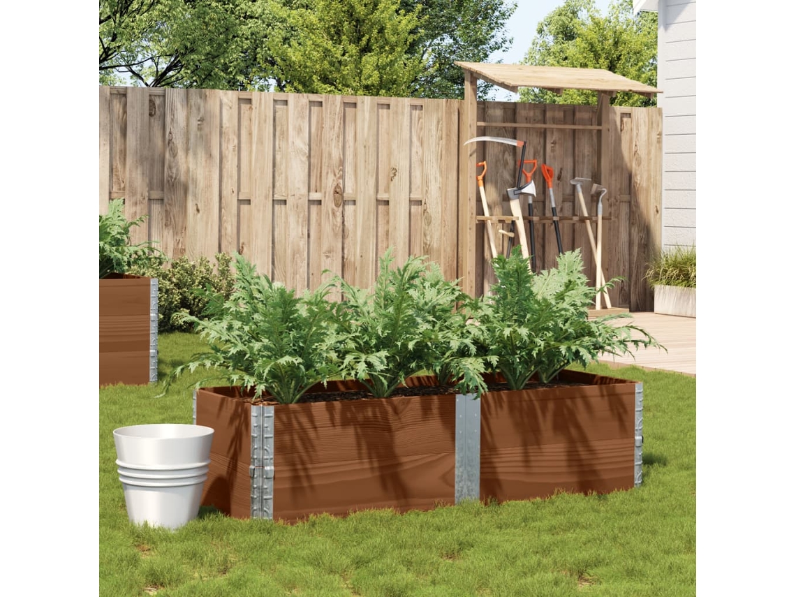 Vidaxl Vaso/floreira Para Jardim 150x50 Cm Pinho Maciço Castanho
