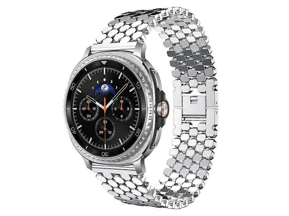 Pulseira De Relógio Metálica Com Textura De Escamas De Peixe Xdfind