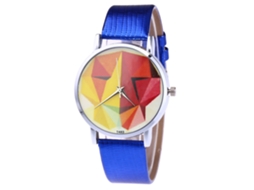 Reloj De Pareja De Aleación Con Dial Redondo Analógico De Cuarzo Azul Para Hombre Y Mujer
