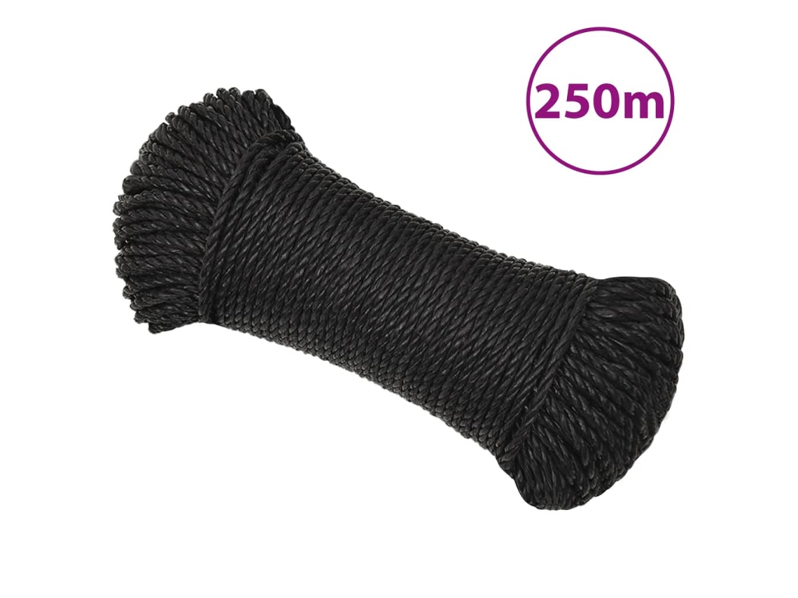 Rope, Ropes Vidaxl Preto Polipropileno (n/a)