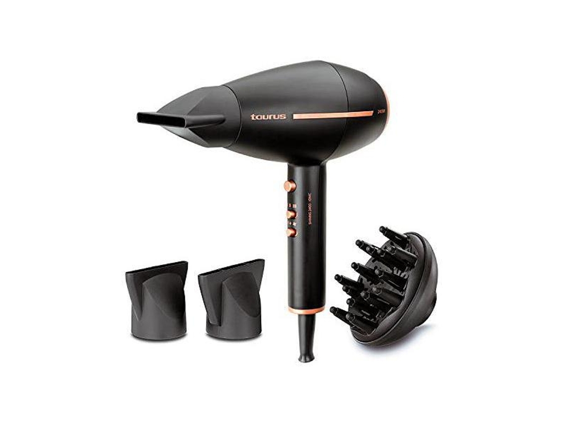 Secador TAURUS 2400 Shining IONIC (Outlet Caixa Aberta - 2400 W - 3 Níveis - Preto)