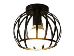 Retro Industrial Metal Cage Ceiling Lamps, Compatible With Porch Hallway Kitchen Bathroom Lighting,e27,chandelier Light Fixture Zeuxo
