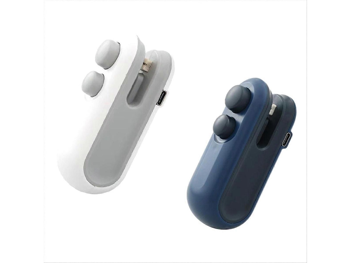 2 Mini Seladoras Térmicas para Sacos, Embalagens e Sacos Plásticos para Alimentos, Manual com Clipe