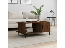Vidaxl Mesa Centro 90x50x40 Cm Derivados De Madeira Carvalho Castanho