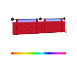 Conjunto 1 Cabeceira Vidaxl Vermelho Couro Sintético (210 X 55 X 5 Cm)