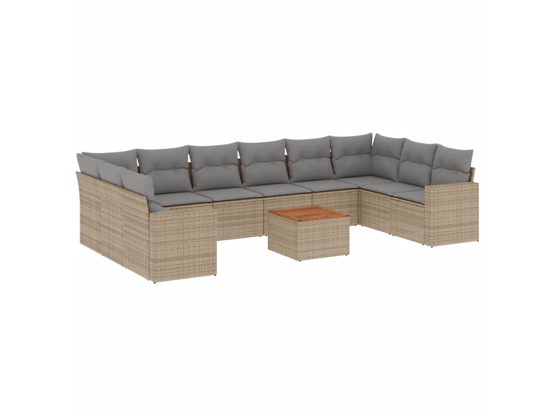 Garden Sofa Set, Garden Sofa Sets Vidaxl Bege Rattan / Vime (n/a)