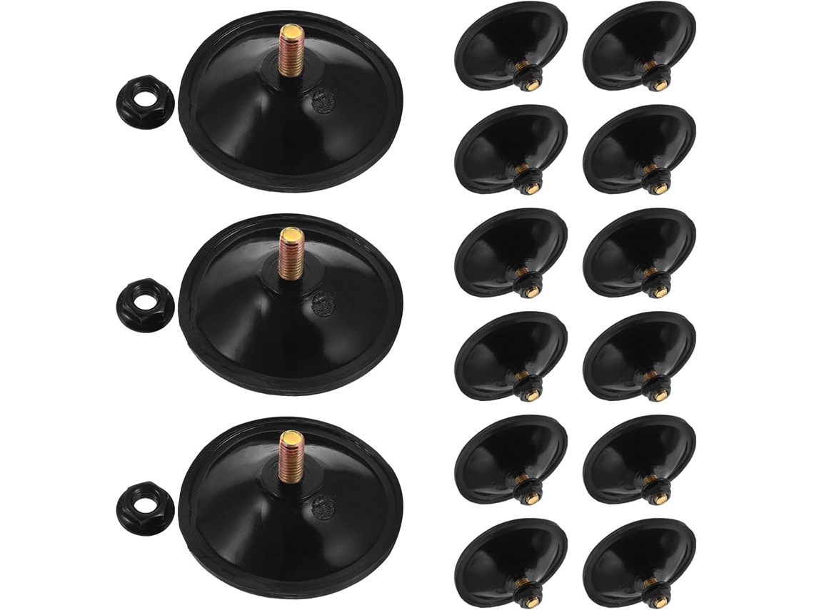 Fomiyes 15-ventosas Adesivas Com Fusos M6, Pvc E Metal, Pretas, Fixação Potente Por Sucção Espelhos E Molduras