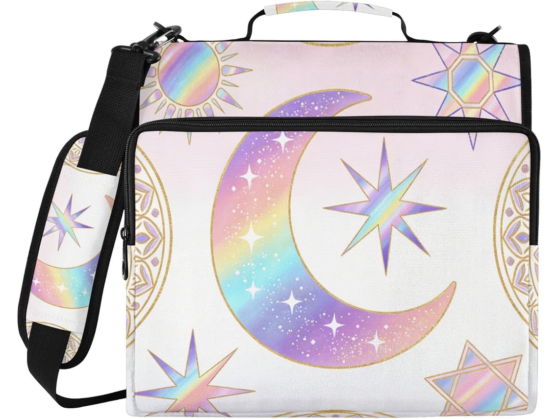 Bolsa Grande Com Zíper De 3 Argolas E Alça, Portátil, Uso Doméstico, Ideal Estudantes Do Ensino Fundamental Ii