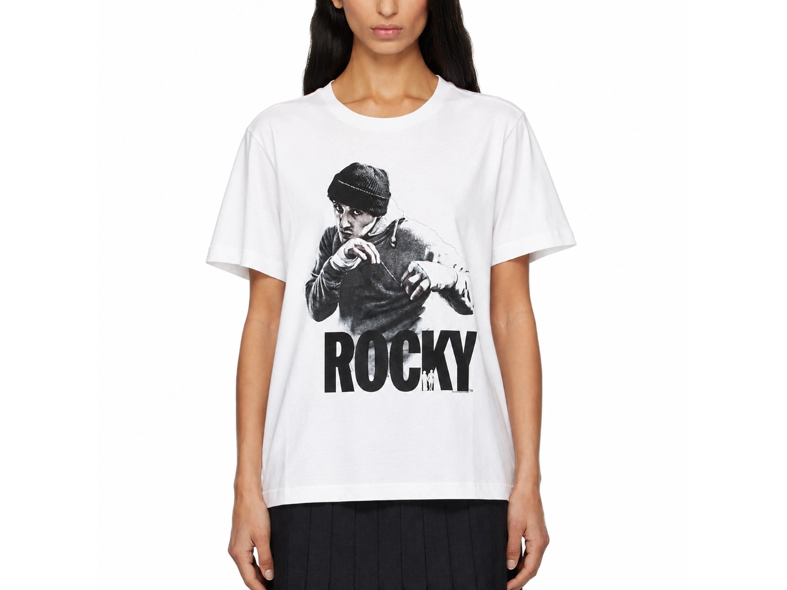 Rockinstone Rocky Movie 40th Anniversary White Adult T-shirt Size:m