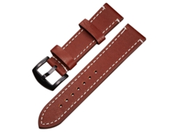 Correa De Cuero Con Hebilla De Acero Inoxidable Para Apple Watch Marrón Negro