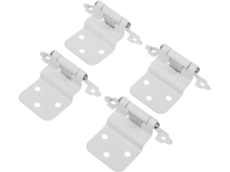 Conjunto De 4 Amortecedores Porta Armário Em Ferro Com Revestimento Pó Branco, Dobradiças Com Fechamento Automático Para