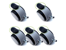 Rodízios Para Cadeira De Escritório Com Freios, 2,5, 5 Rodízios, (cor: Haste Do Êmbolo M11), 5"