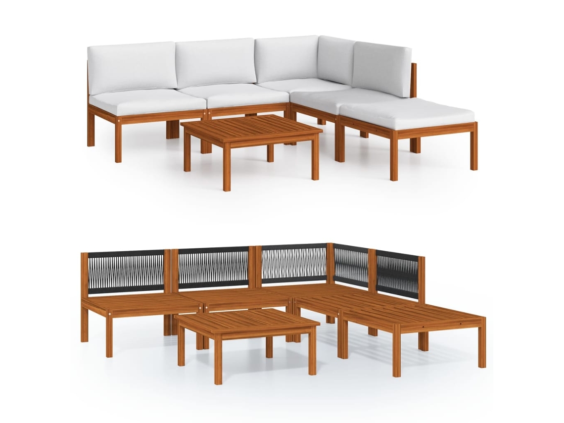 Garden Lounge Set, Garden Lounge Sets Vidaxl Branco Madeira De Acácia (n/a)