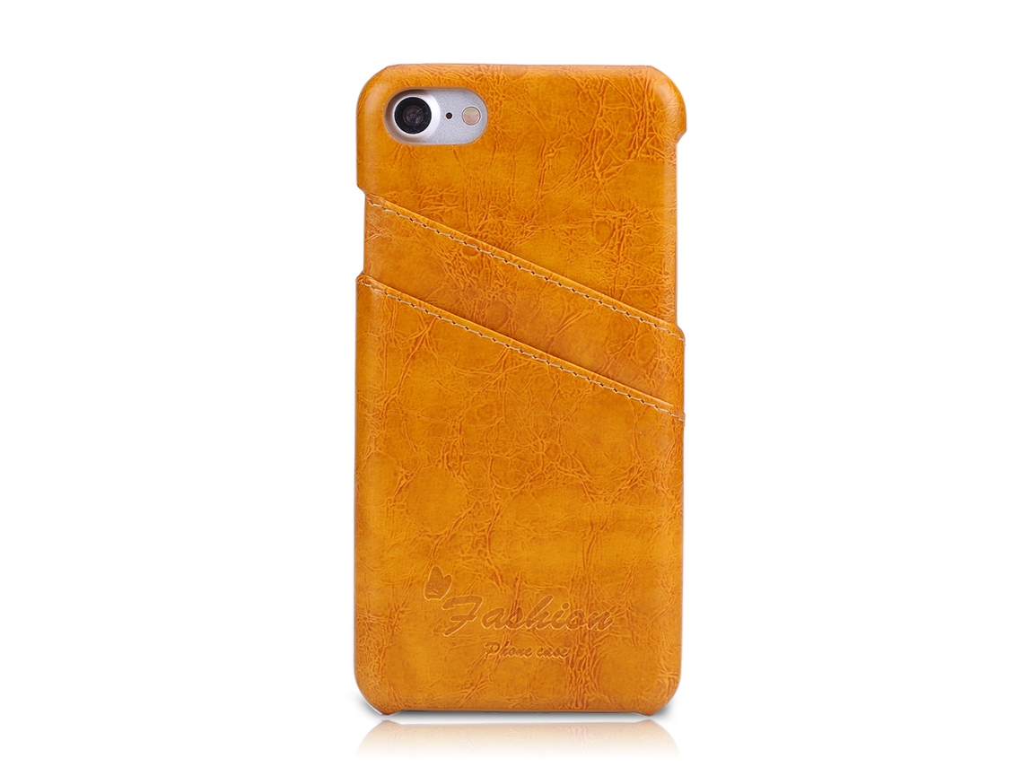 Capa de couro para telefone com proteção e slot para cartão EOOCOO