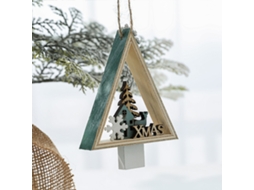 Pingente Triangular De Madeira Para Decoração De Shopping E Natal