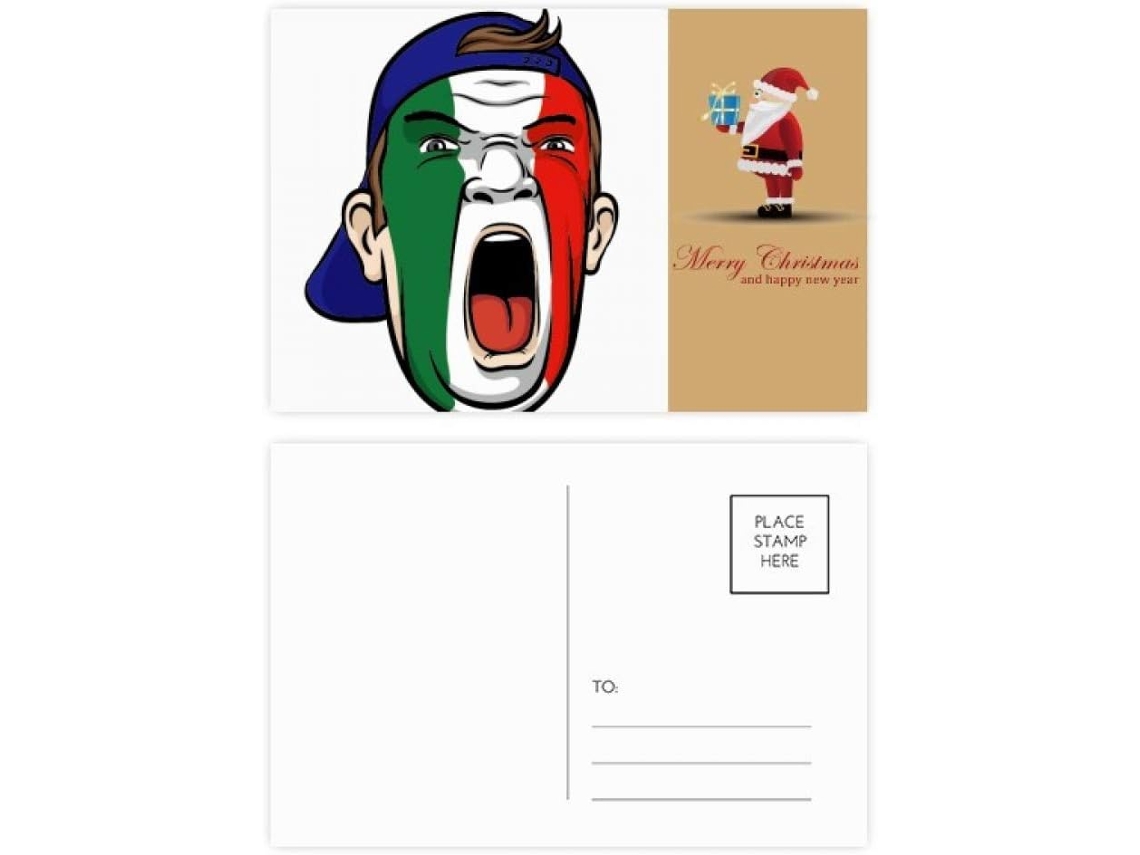Pacote com 20 Máscaras de Maquiagem a Bandeira Italiana. 14,6 X 9,8 Cm