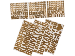Conjunto Com 4 Adesivos De Letras E Números Para Quadro Branco, Scrapbooking E Pequenos Materiais