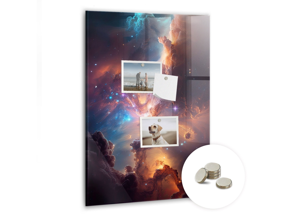 Quadro Magnético De Parede Espaço Galáctico Para O Escritório Espelharte (40x60 Cm)