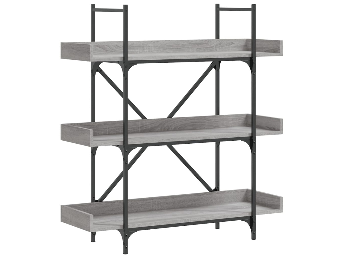 Bookcase, Bookcases Vidaxl Cinzeto Madeira Processada (n/a)