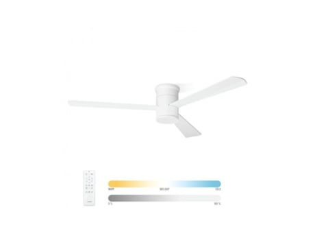 Ventilador De Teto Noaton 15132ww Zoya Branco Com Luz
